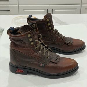 JUSTIN George Strait Womens Brown Boots Sz 8B